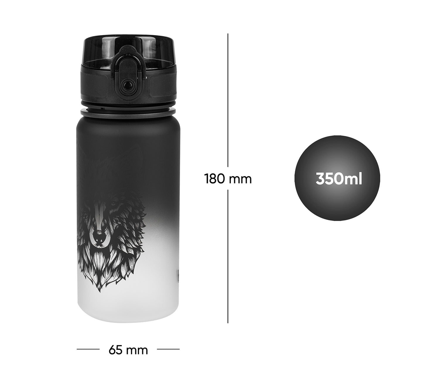 Tritan bottle Gradient Wolf, 350 ml