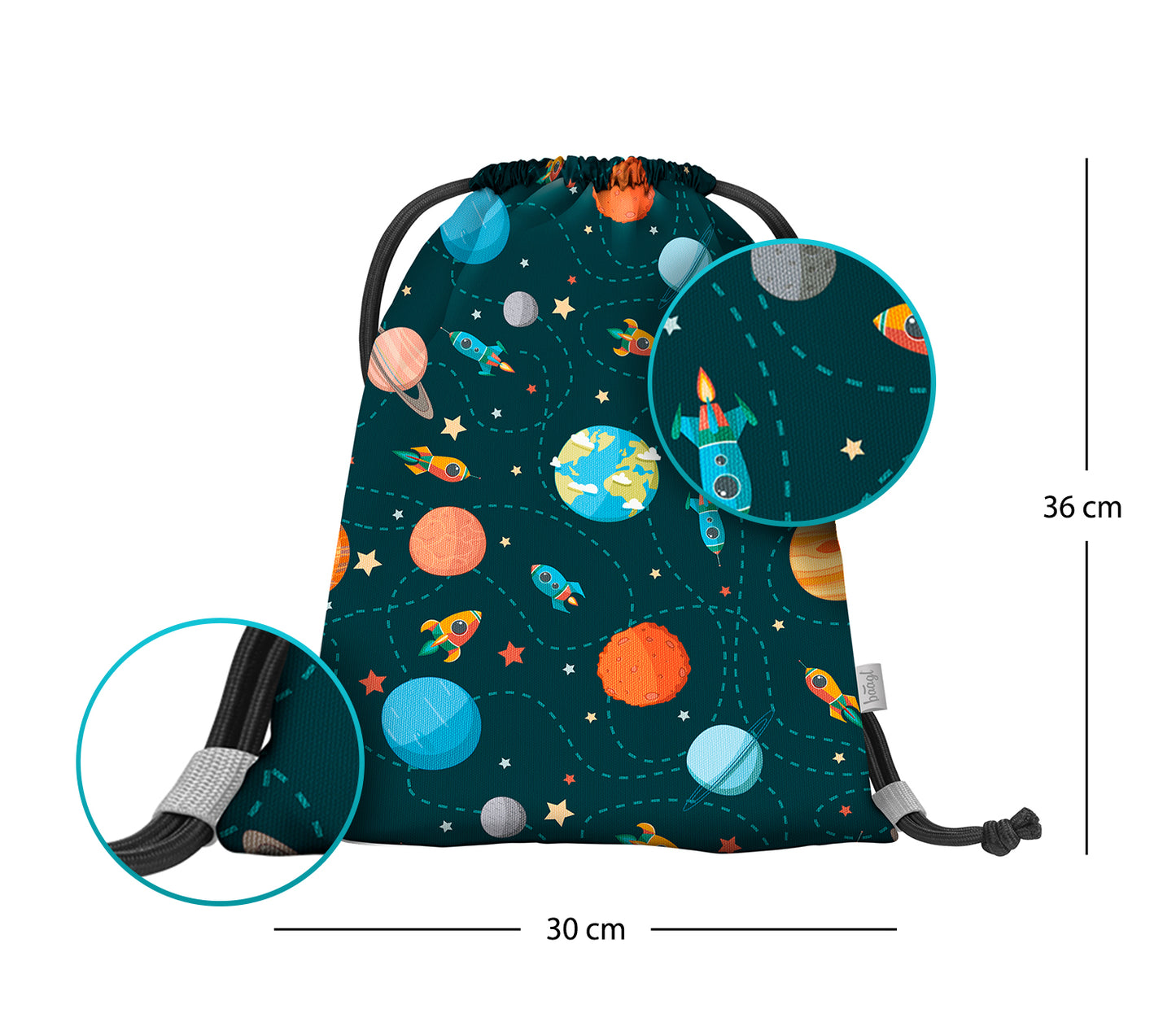 Preschool gym sack Planets