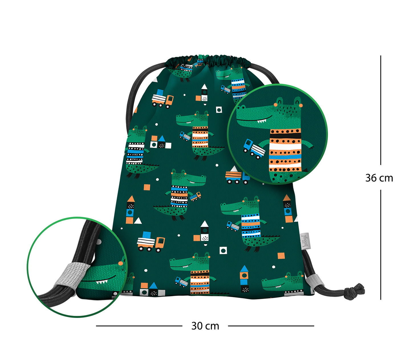 Preschool gym sack Crocodile