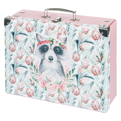 Foldable school supply box Raccoon