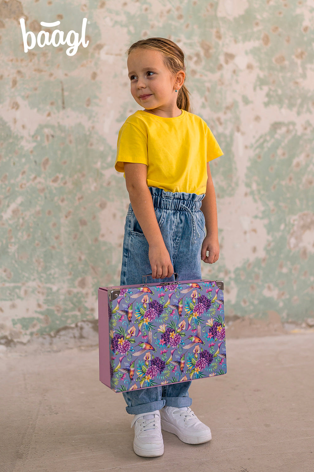 Foldable school supply box Hummingbird