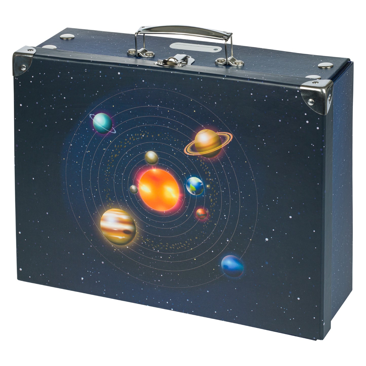 Foldable school supply box Planets