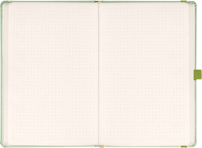 Notebook Green, dotted, 13 × 21 cm