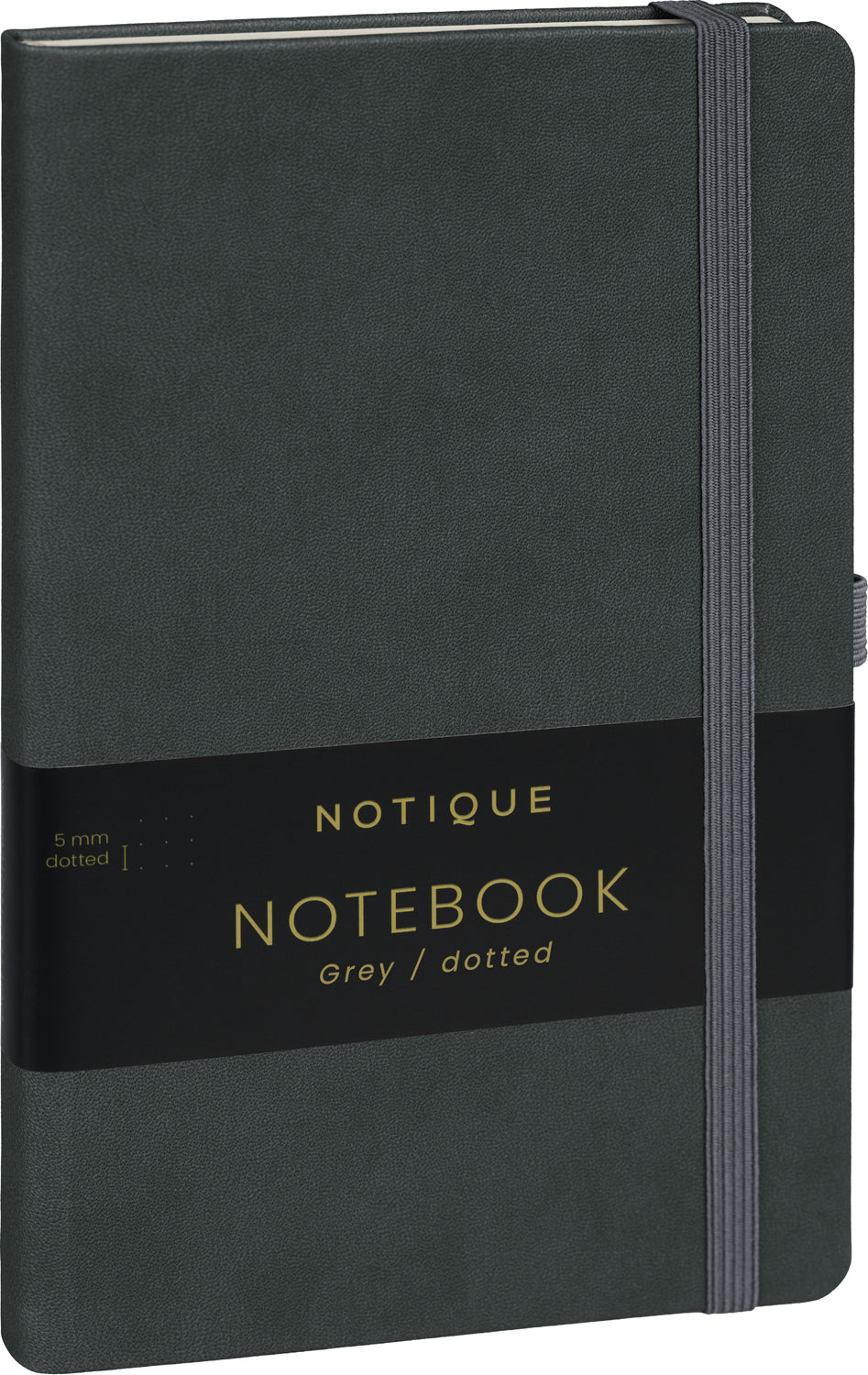 Notebook Grey, dotted, 13 × 21 cm