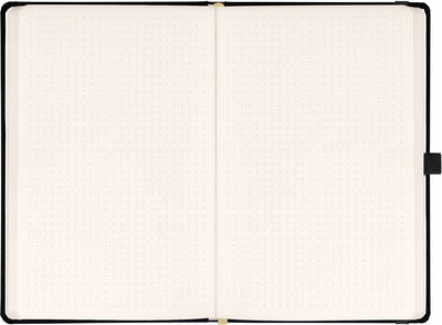 Notebook Black, dotted, 13 × 21 cm