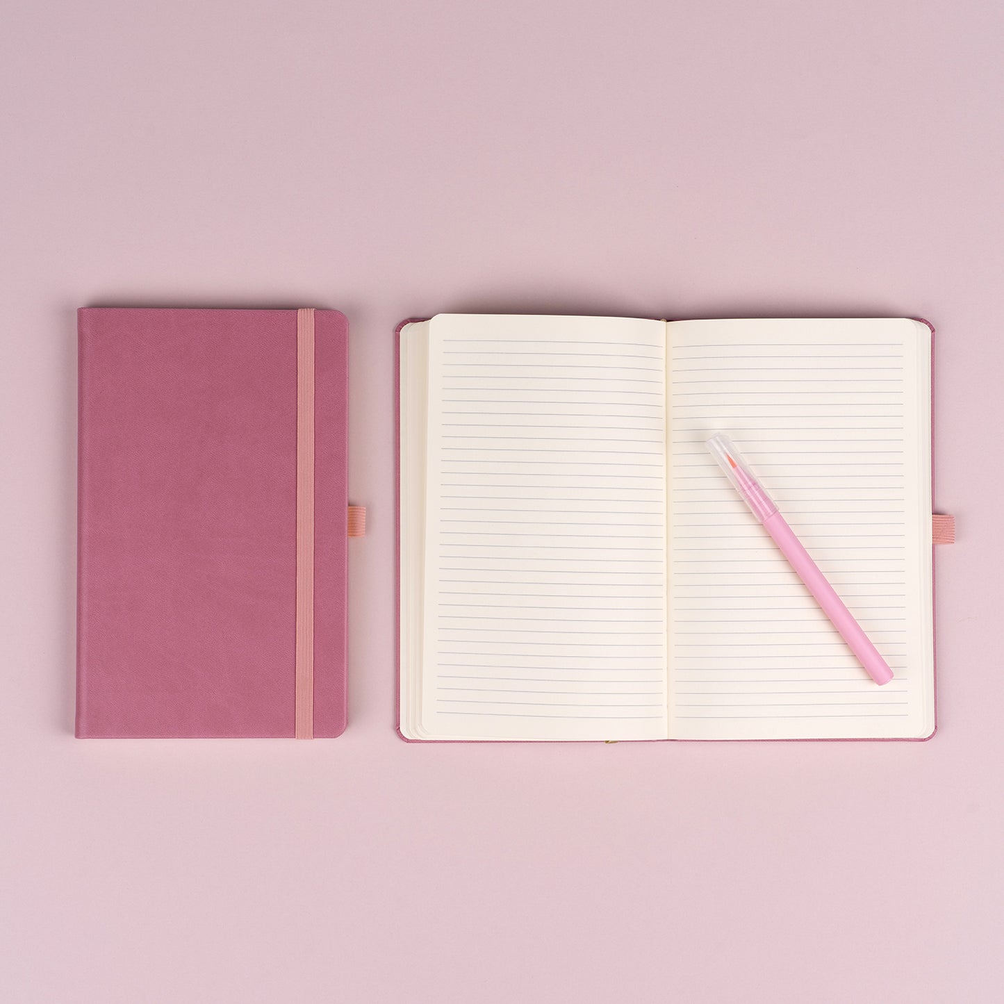 Notebook Pink, lined, 13 × 21 cm