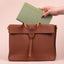 Notebook Green, lined, 13 × 21 cm