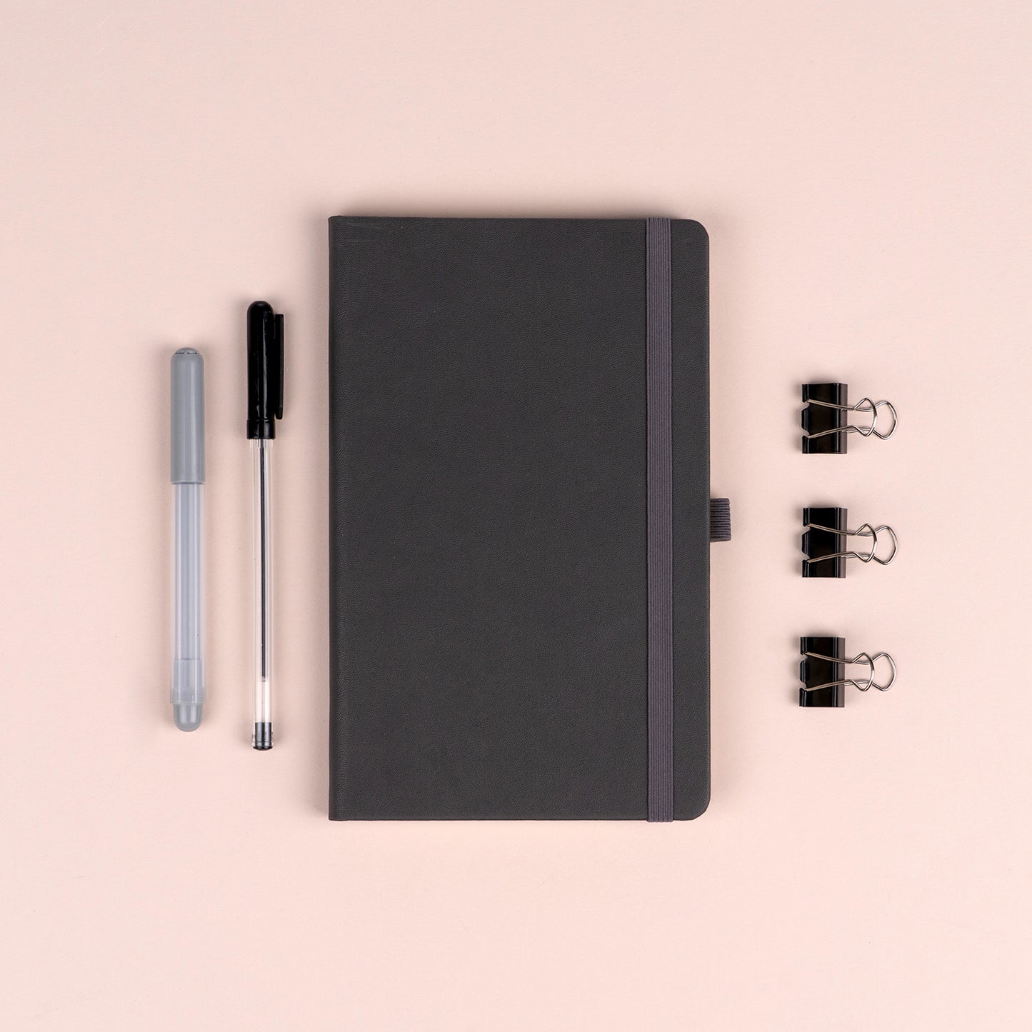 Notebook Grey, lined, 13 × 21 cm