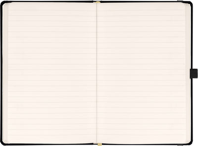 Notebook Black, lined, 13 × 21 cm