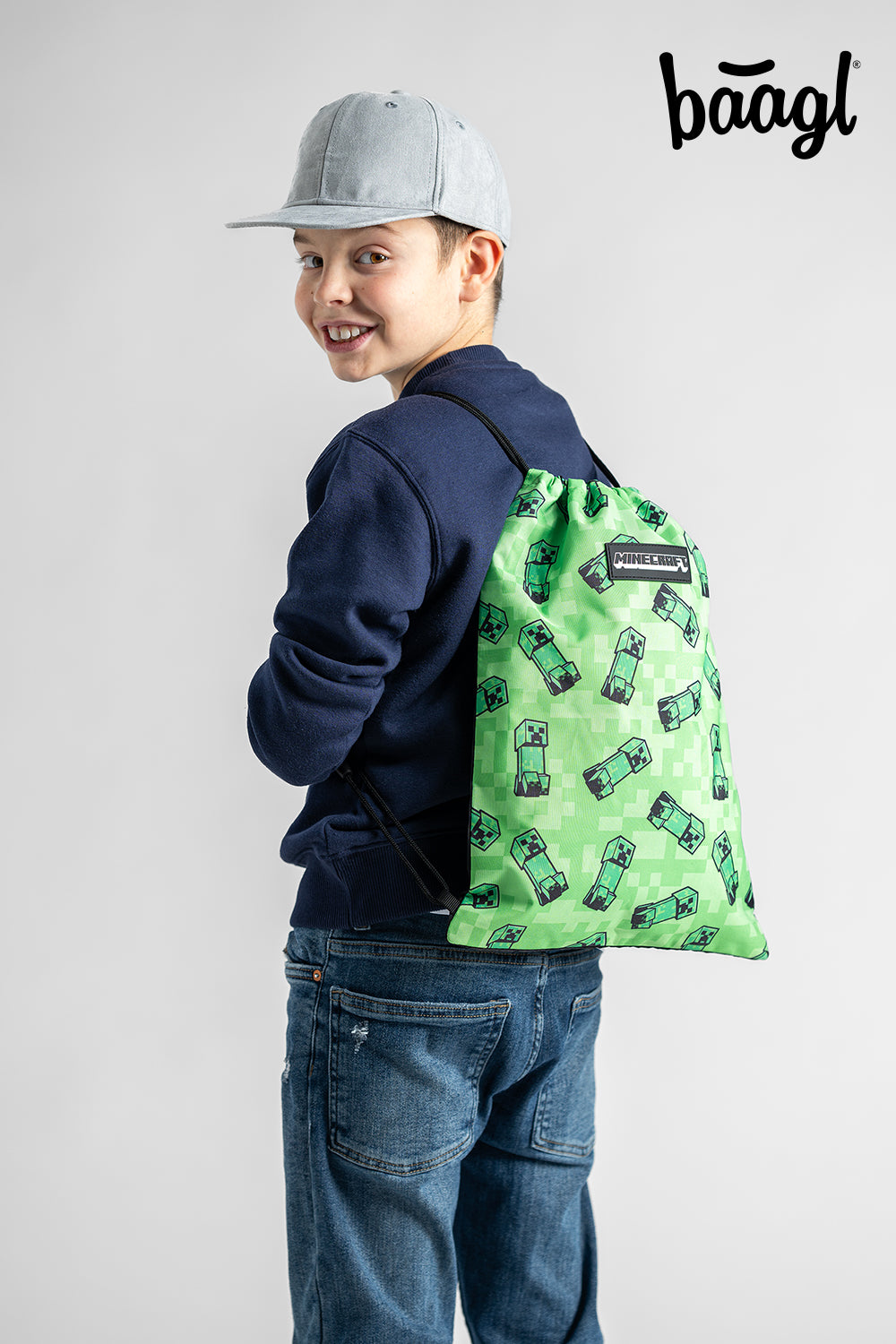 MINECRAFT SET 2 Creeper: pencil case, gym sack