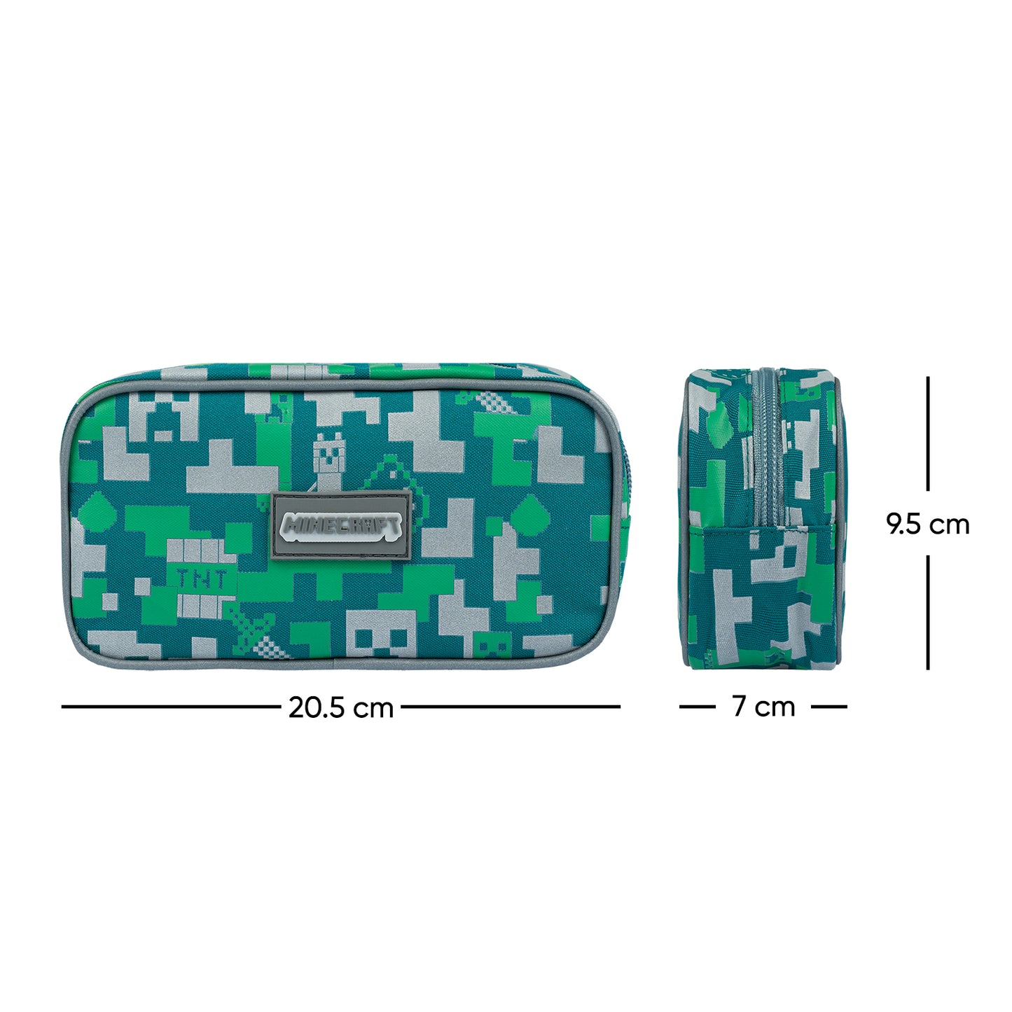 MINECRAFT SET 2 Silver Creeper: pencil case, gym sack