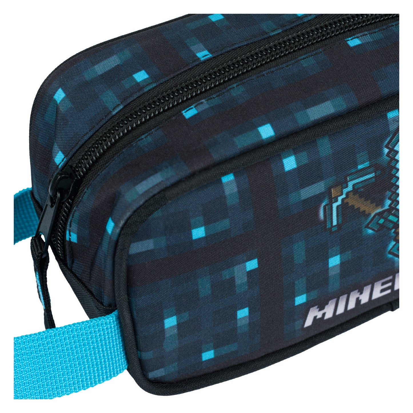 MINECRAFT SET 2 Blue Axe and Sword: pencil case, gym sack