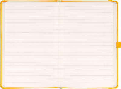 Notebook Yellow, lined, 13 × 21 cm