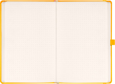 Notebook Yellow, dotted, 13 × 21 cm