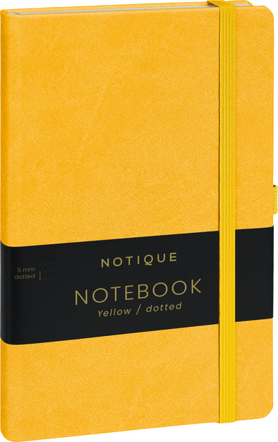 Notebook Yellow, dotted, 13 × 21 cm