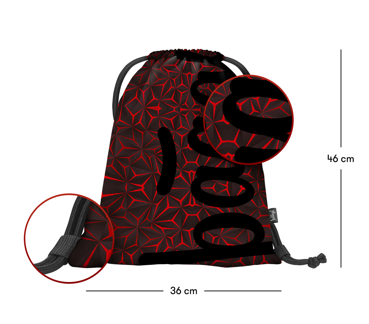 Gym sack Red Polygon