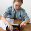 School etui Red Polygon