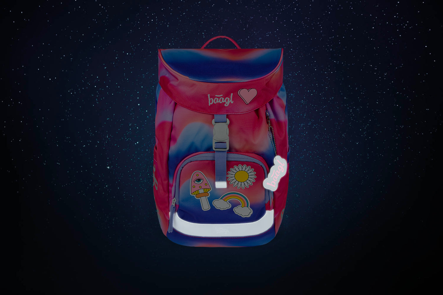 School backpack Airy Rainbow Red