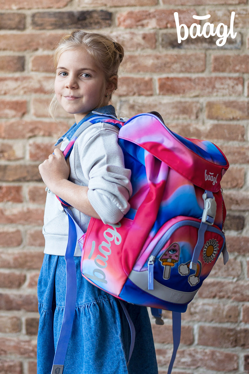 School backpack Airy Rainbow Red