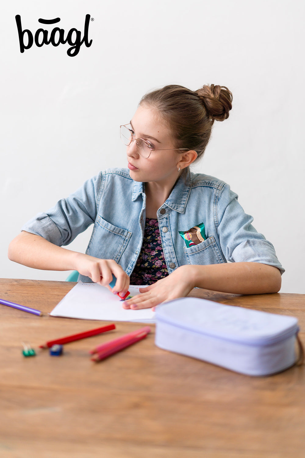 School etui Lilac