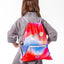 Gym sack with zip pocket Rainbow Red