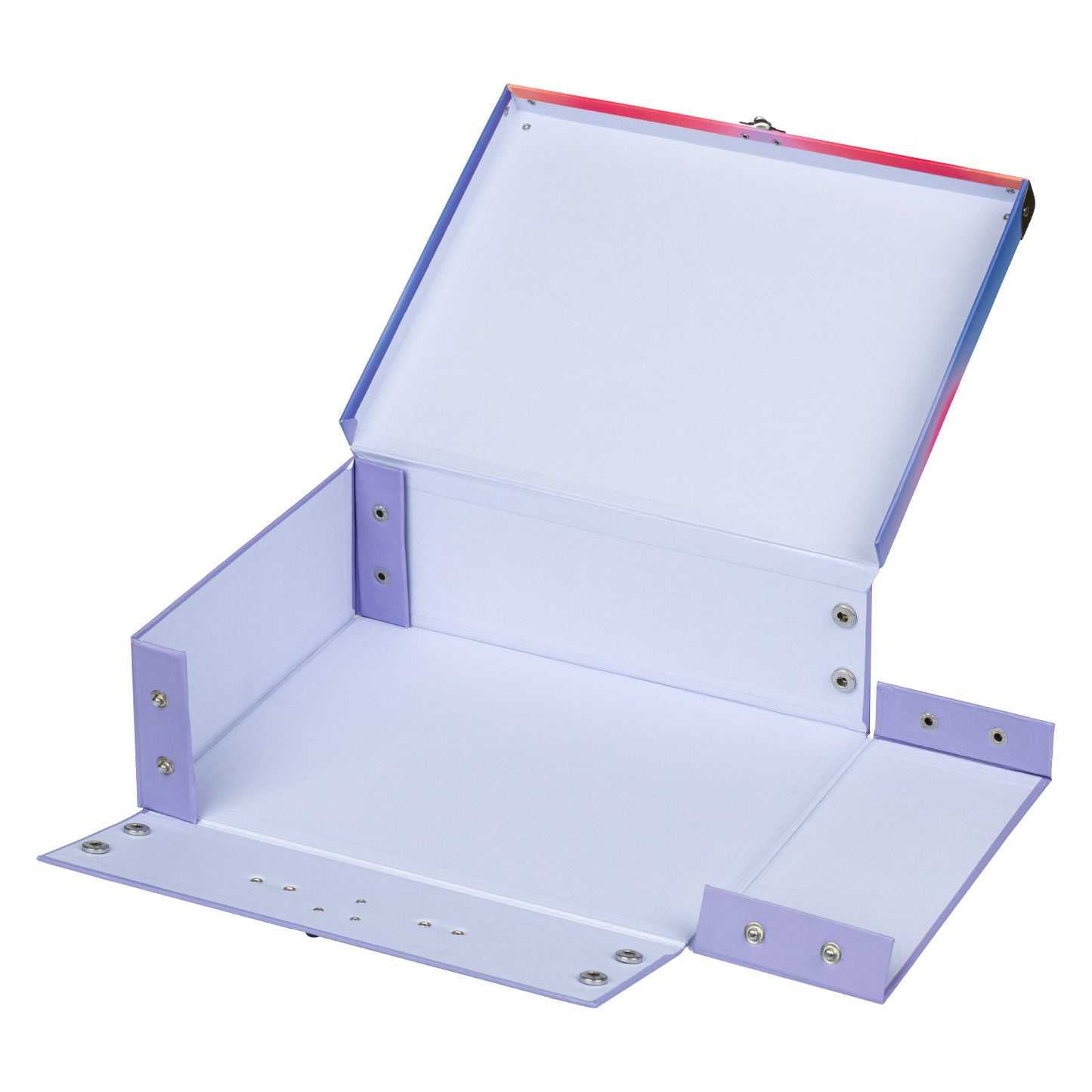 Foldable school supply box Rainbow Red