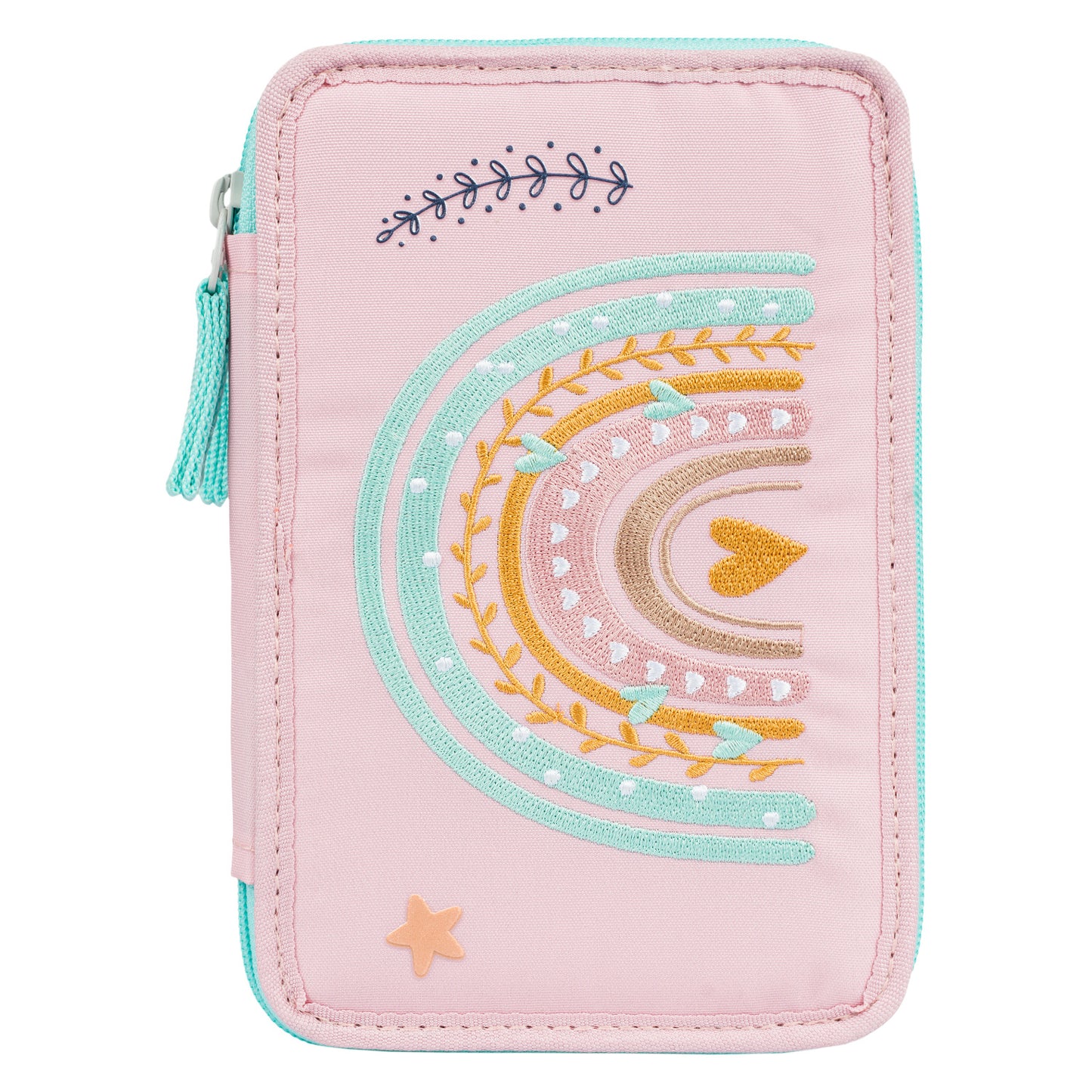 Three-tier pencil case Pink Rainbow