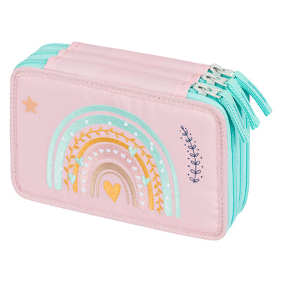 Three-tier pencil case Pink Rainbow