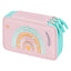 Three-tier pencil case Pink Rainbow