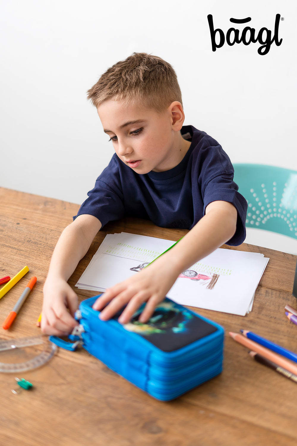 Three-tier pencil case Racing Car