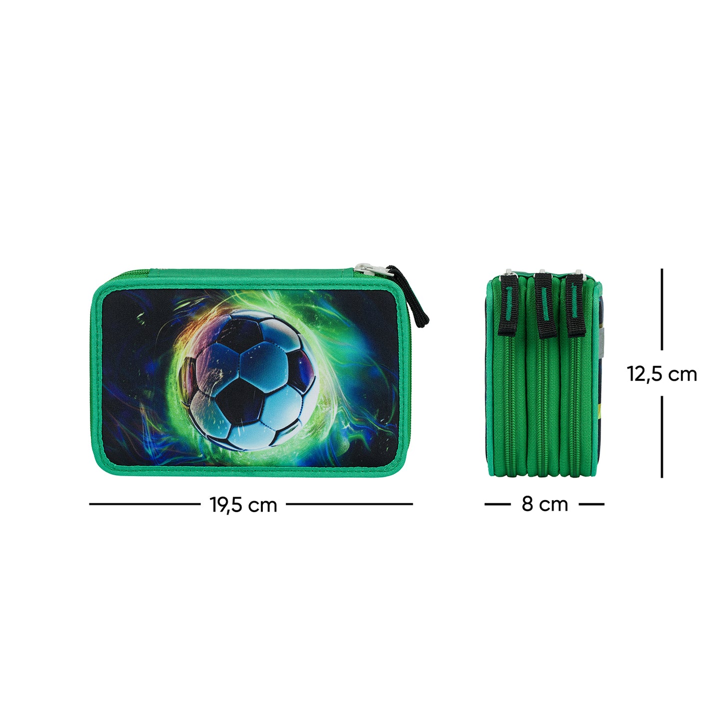 Three-tier pencil case Football Ball