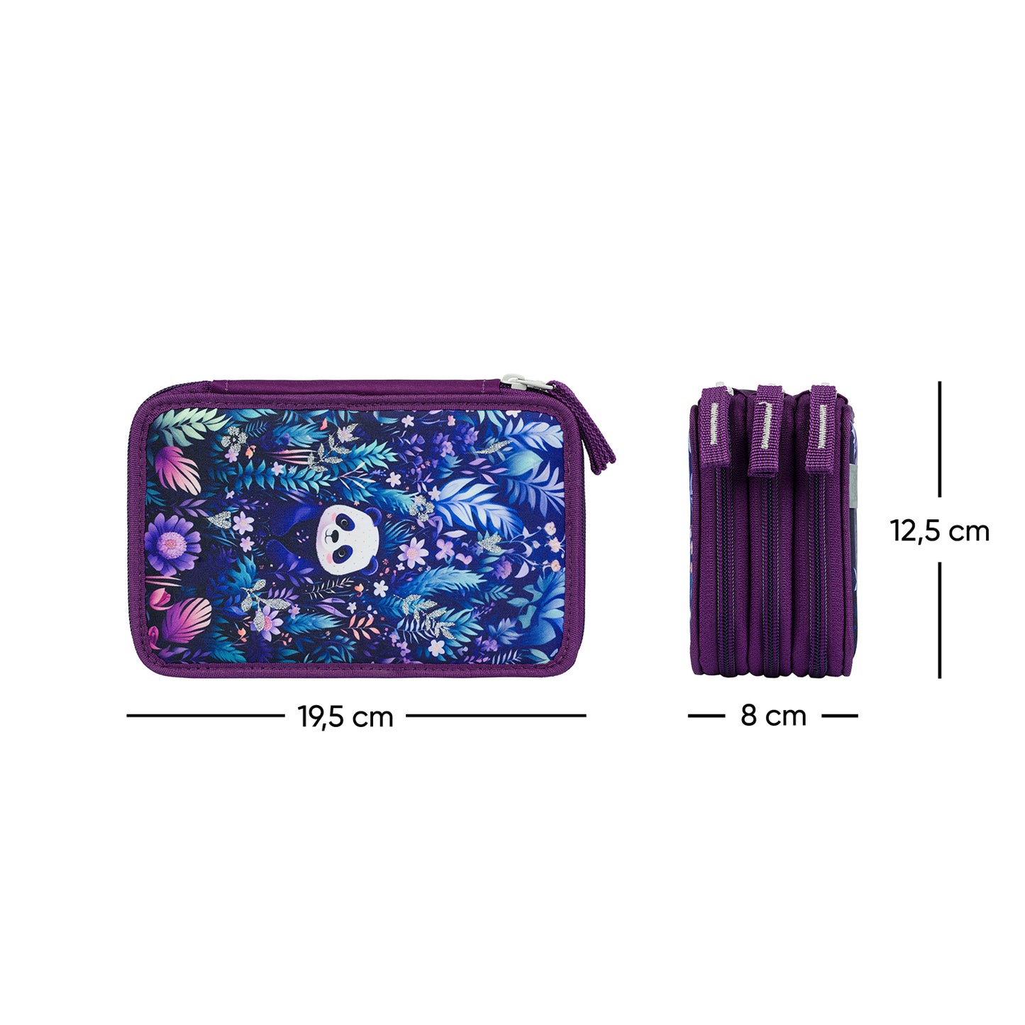 Three-tier pencil case Jungle Panda