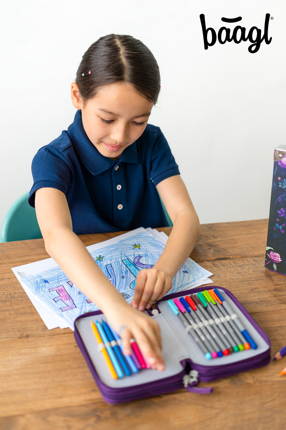 Three-tier pencil case Jungle Panda