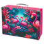 Foldable school supply box Flamingos