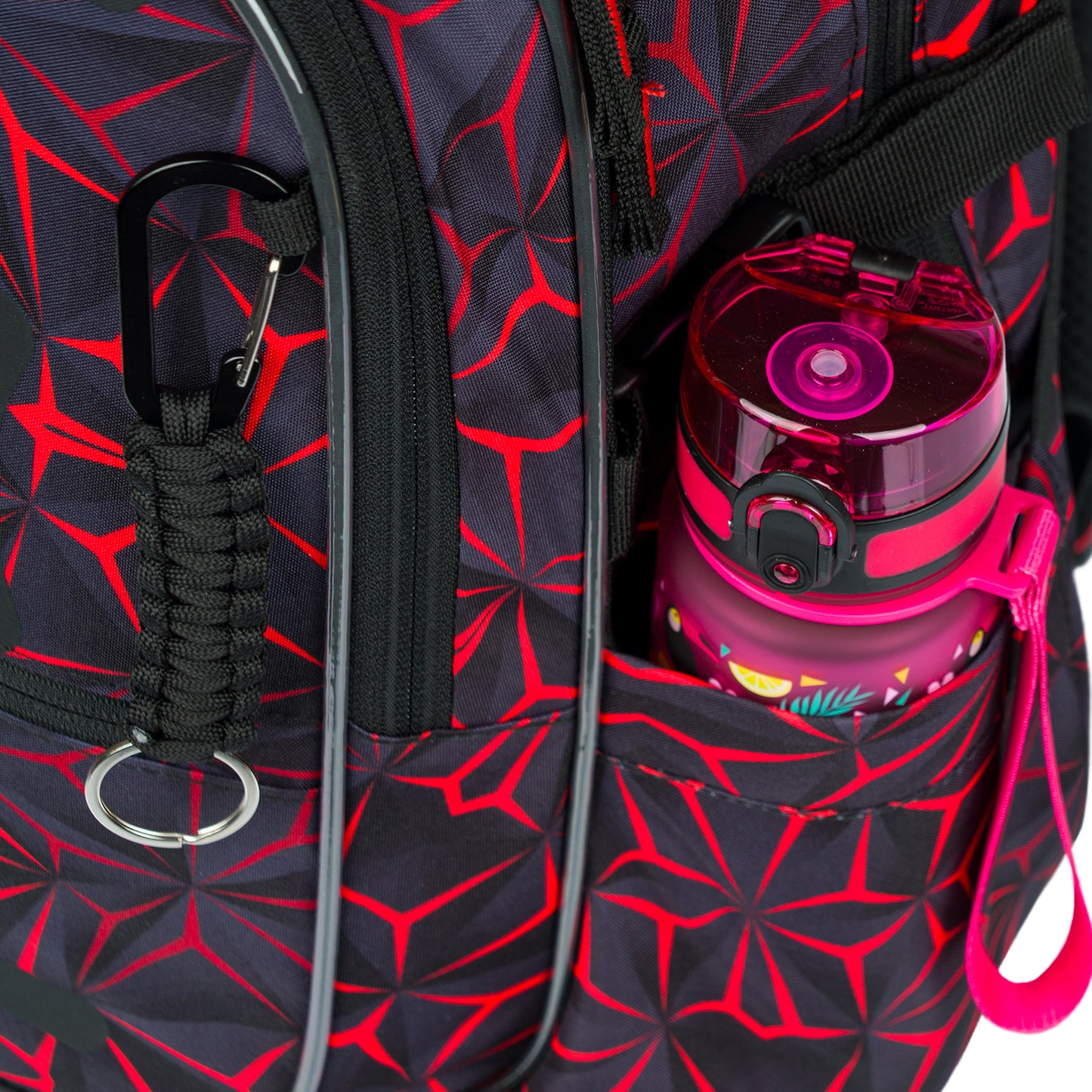 School backpack Core Red Polygon