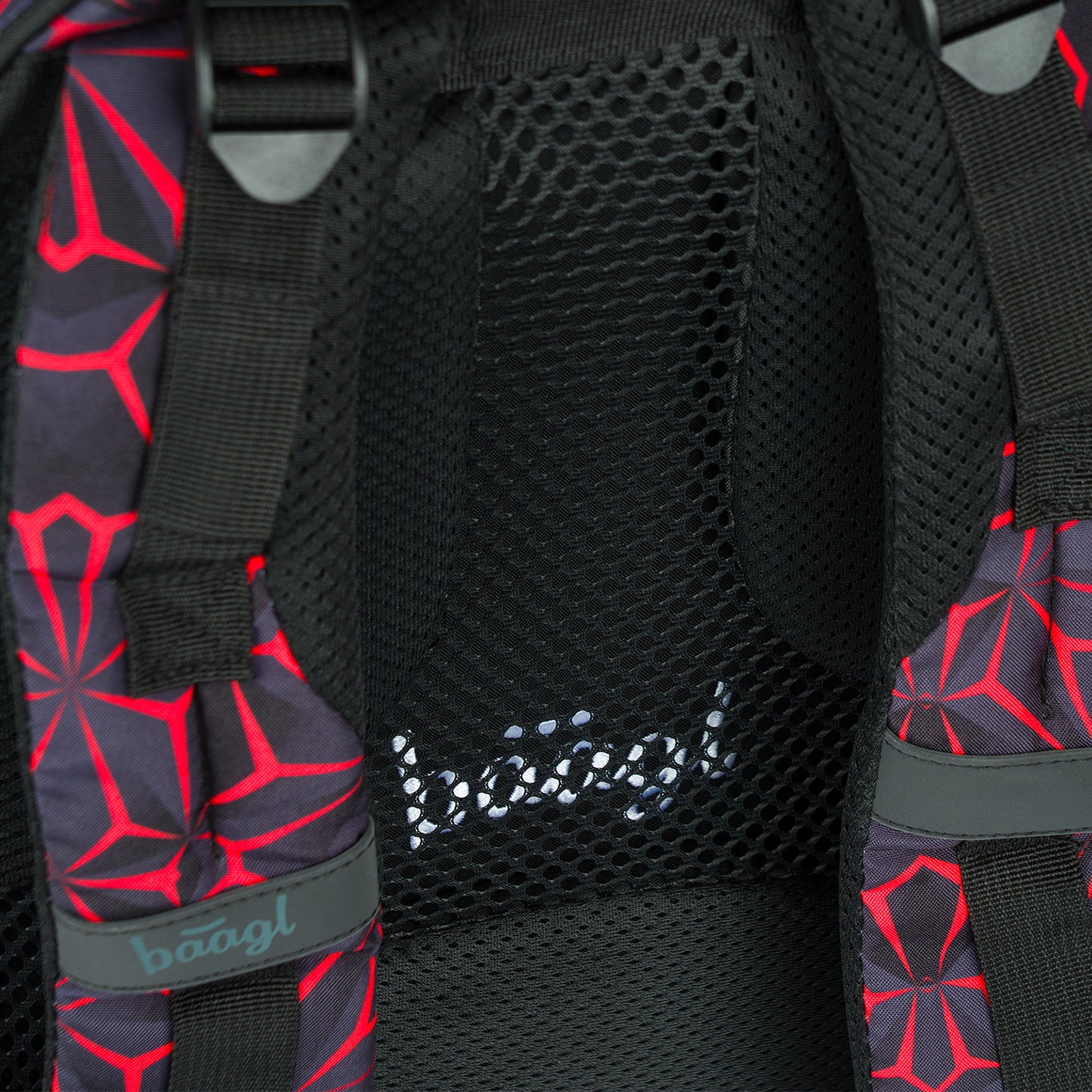 School backpack Core Red Polygon