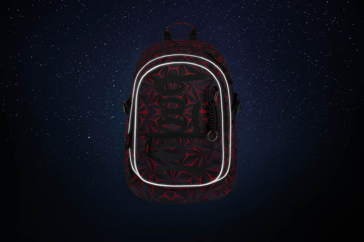 School backpack Core Red Polygon