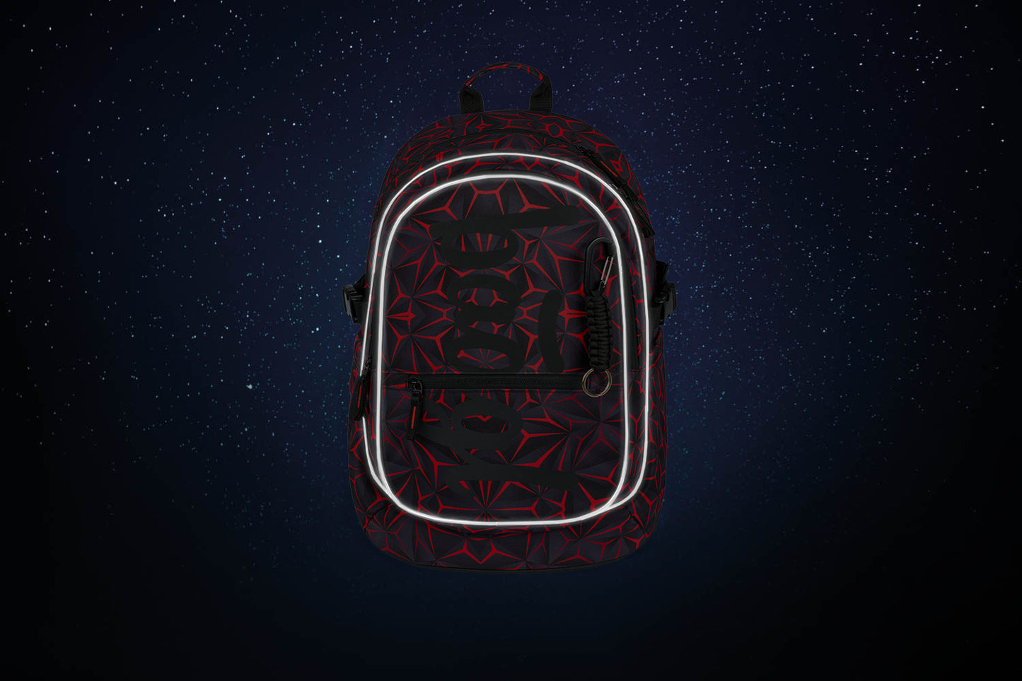 School backpack Core Red Polygon