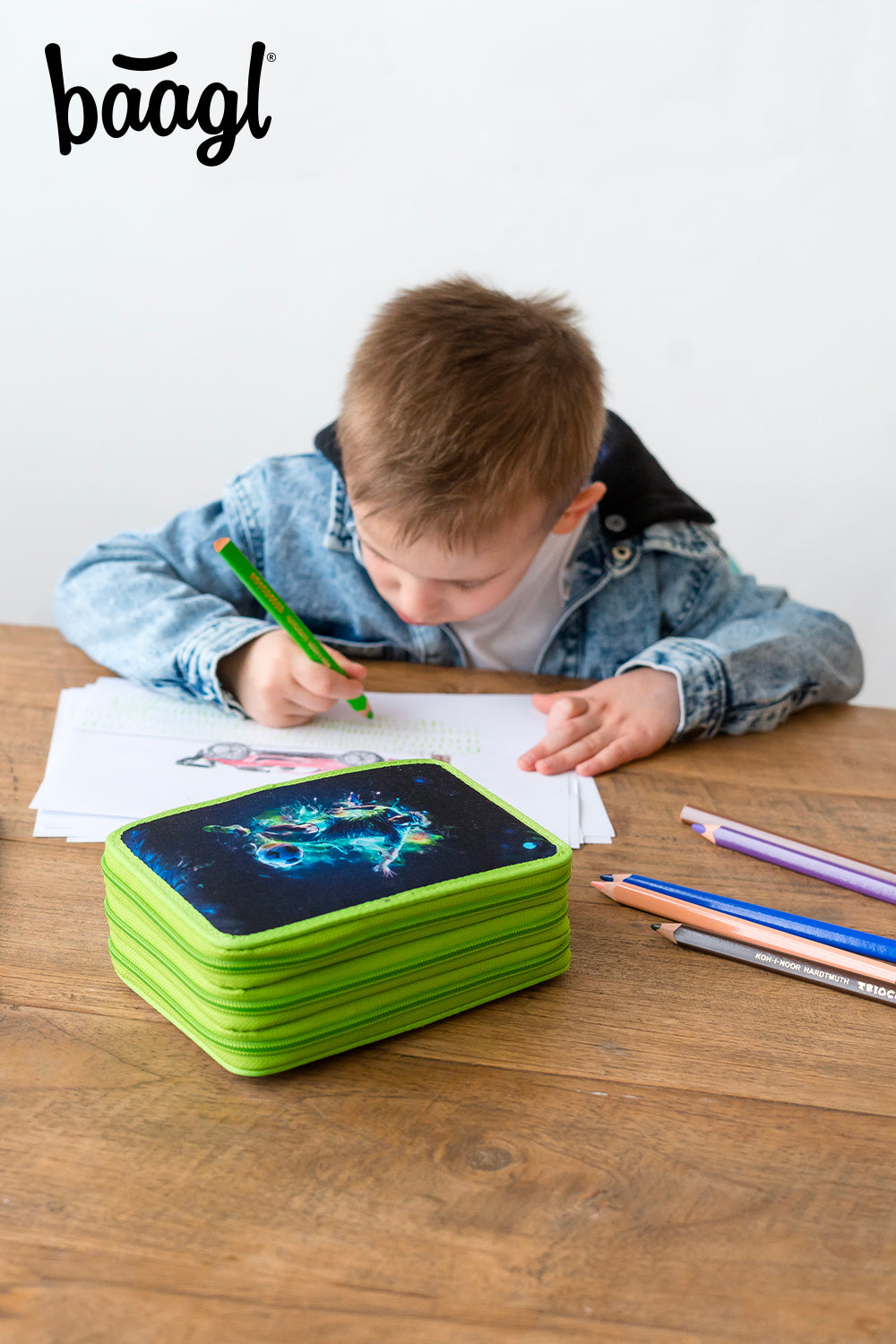 Three-tier pencil case Football Player