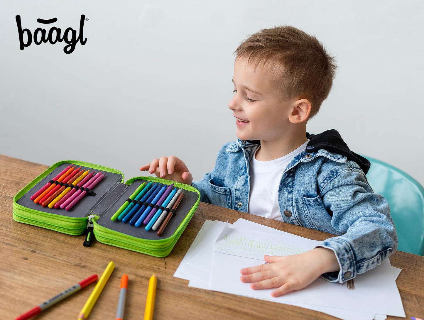 Three-tier pencil case Football Player