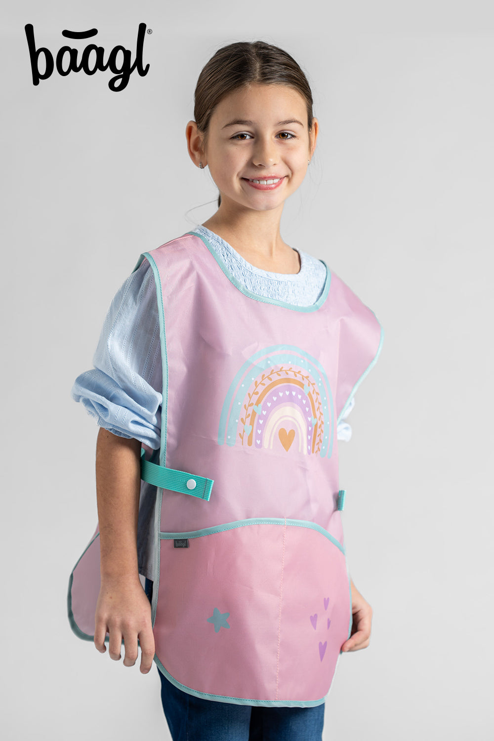 Kids apron Pink Rainbow