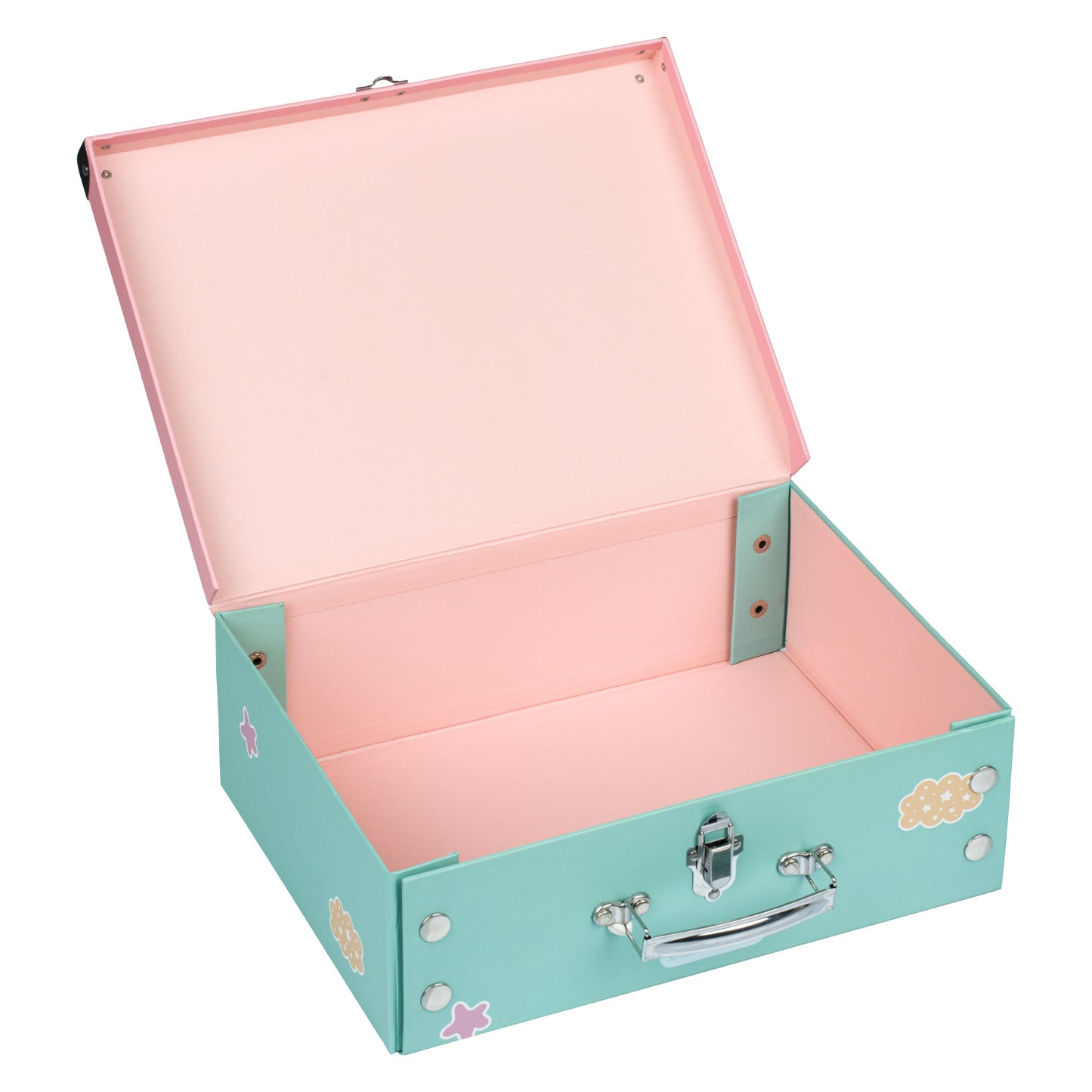 Foldable school supply box Pink Rainbow