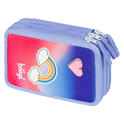 Three-tier pencil case Rainbow Red