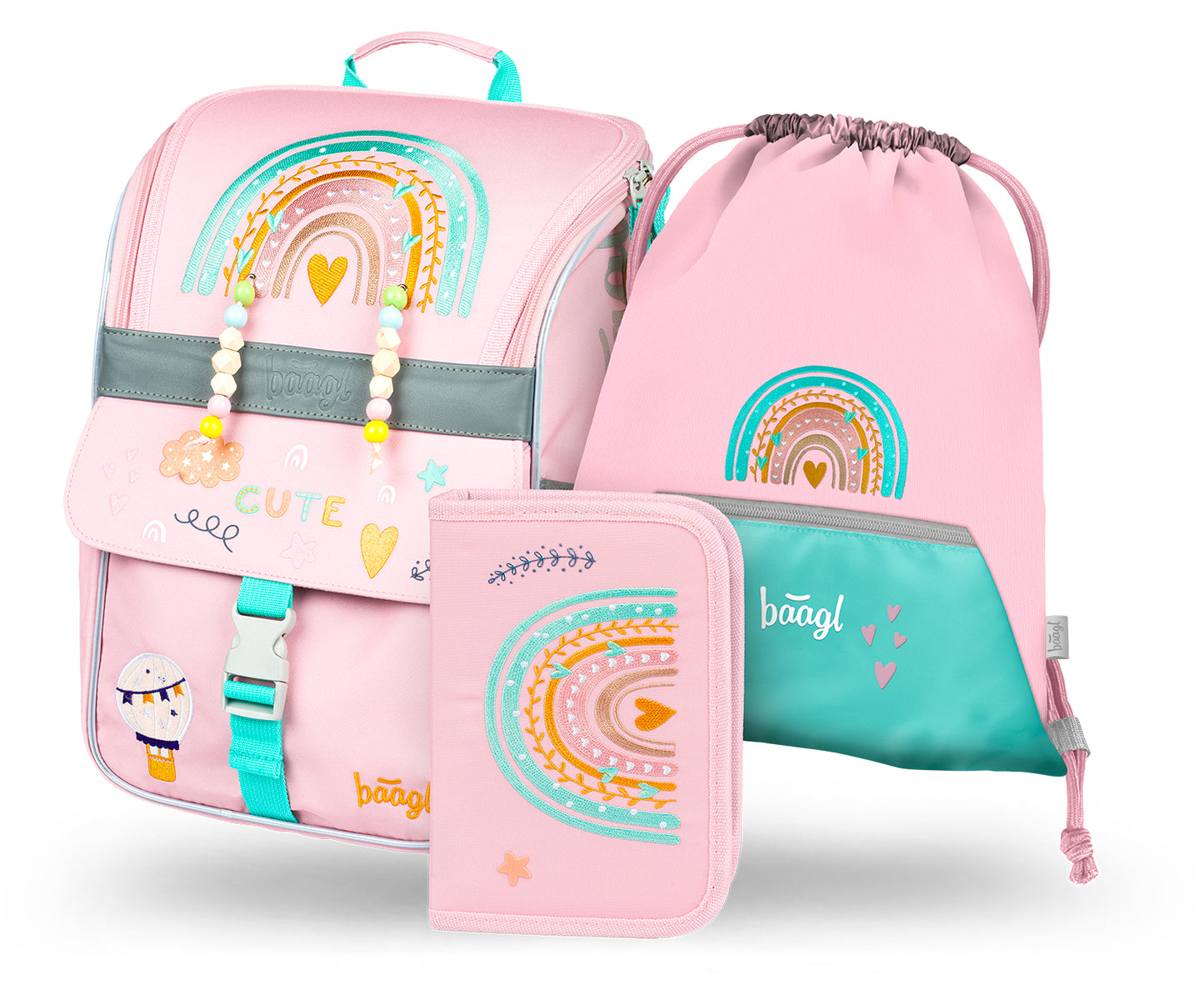 School set Zippy Pink Rainbow