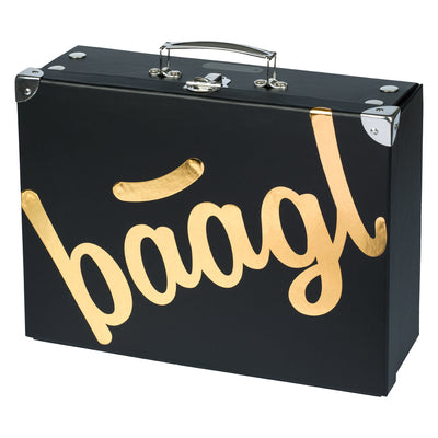Foldable school supply box Gold