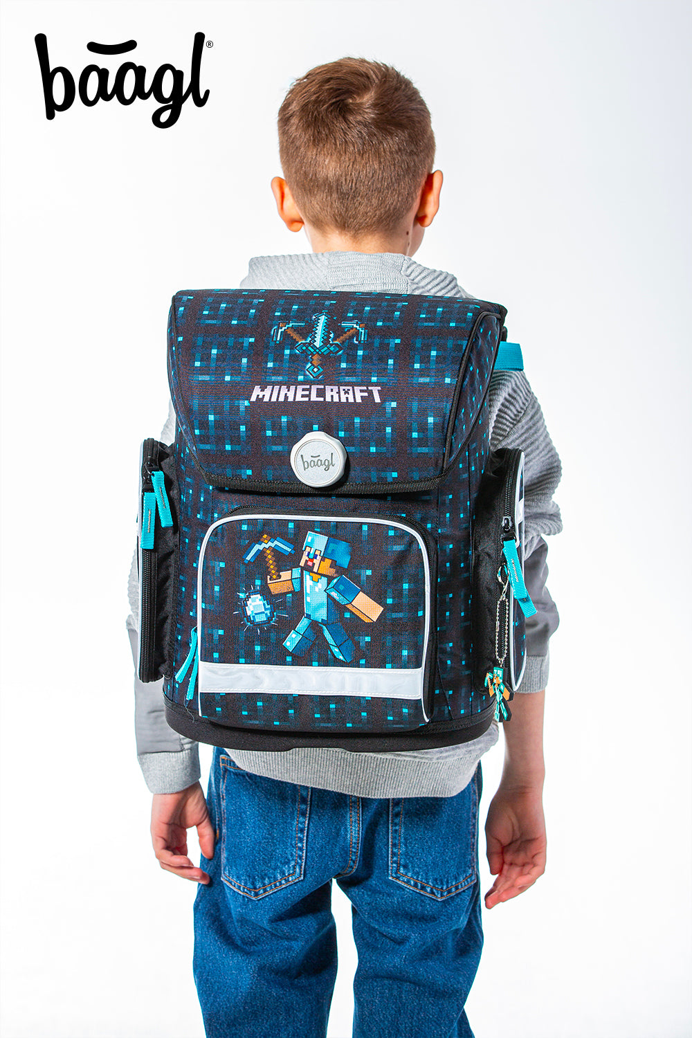 School bag Ergo Minecraft Blue Axe