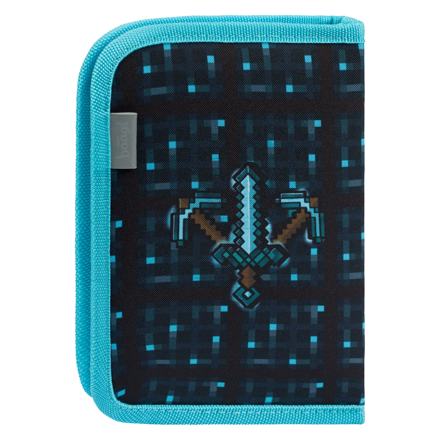One-tier pencil case Minecraft Blue Axe