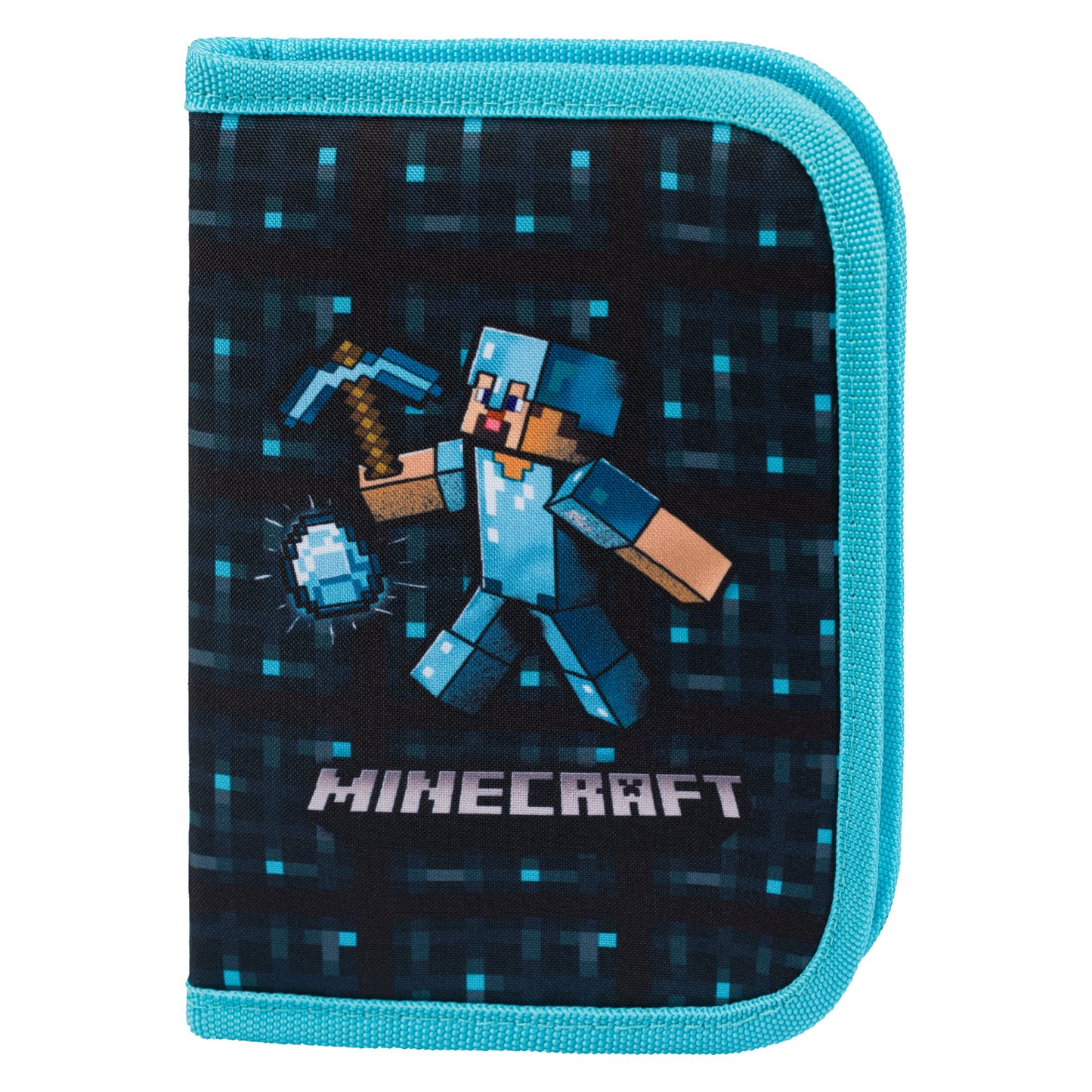 One-tier pencil case Minecraft Blue Axe