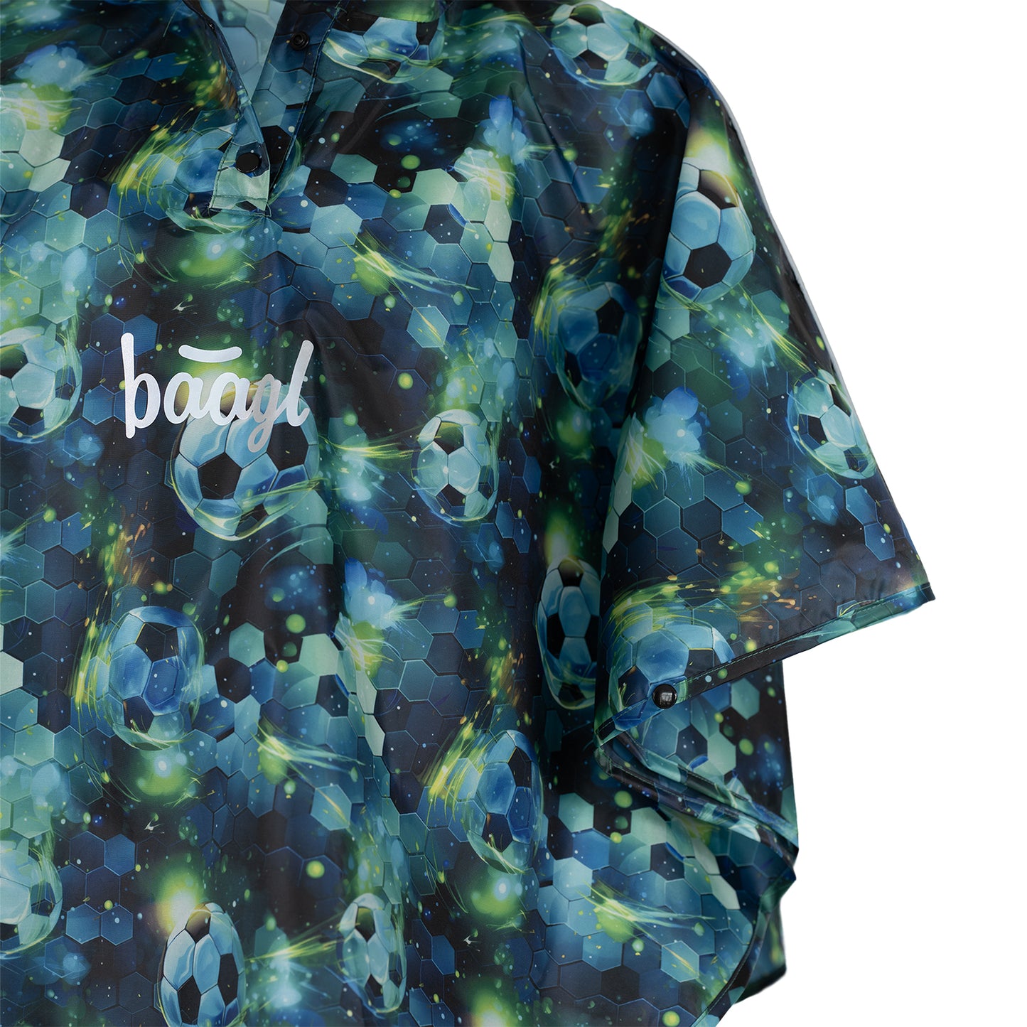 Outdoor Rain pončo Football size S (110 -130 cm)