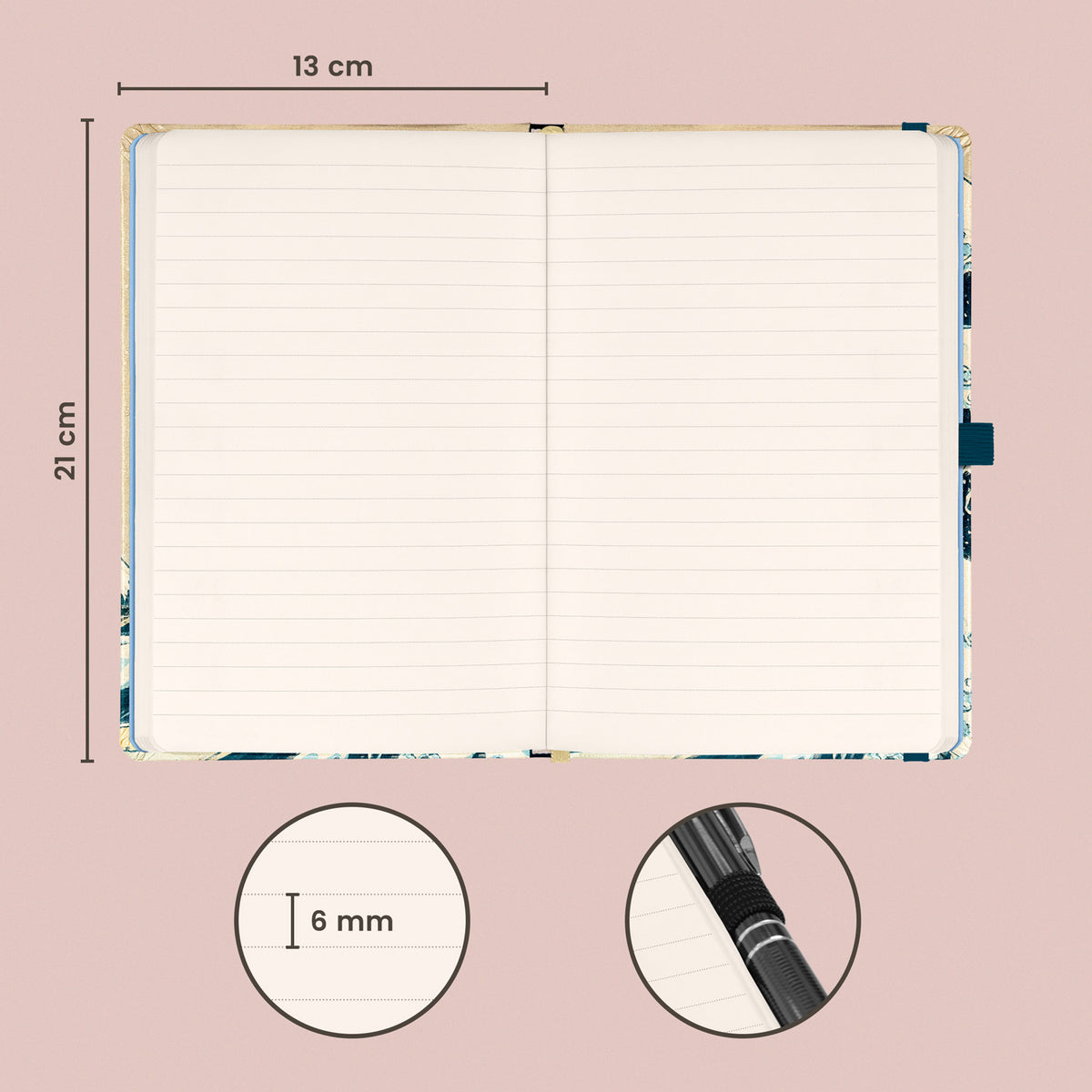 Notebook Katsushika Hokusai, lined, 13 × 21 cm